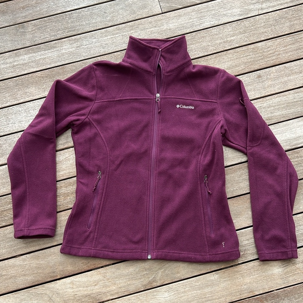 Fleece fullzipped Jacket with 5 pockets / purple
